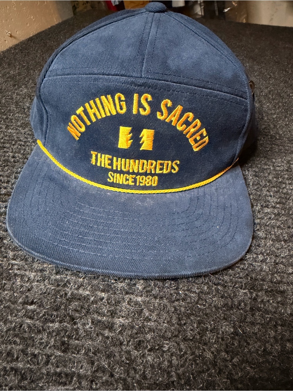 The Hundreds Save Snapback Hat Navy Nothing Is Sacred Fall 2017 Streetwear
